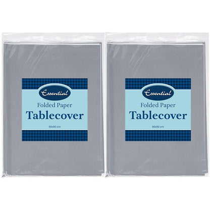 Venuscello Paper Table Cover Cloths, 90cm x 90cm Square, Disposable, Folded, for Birthday Party