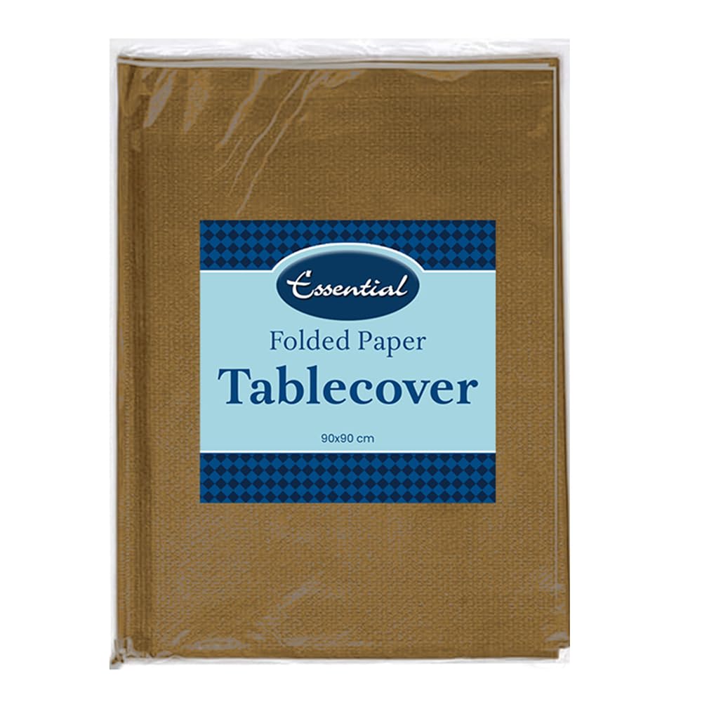 Venuscello Paper Table Cover Cloths, 90cm x 90cm Square, Disposable, Folded, for Birthday Party