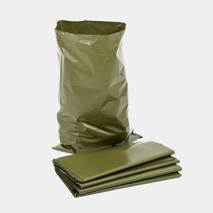 Venuscello Military Green Rubble Sacks Heavy Duty | Refuse Sacks Builders Bags 24 x 36 inch 350 Gauge Strong and Tear Resistant - Ideal for Builders, Contractors, Renovation and Garden Wastage