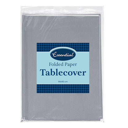 Venuscello Paper Table Cover Cloths, 90cm x 90cm Square, Disposable, Folded, for Birthday Party