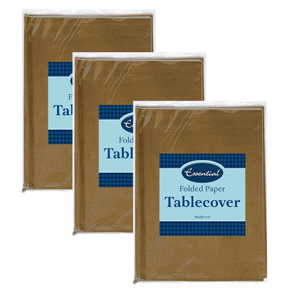 Venuscello Paper Table Cover Cloths, 90cm x 90cm Square, Disposable, Folded, for Birthday Party