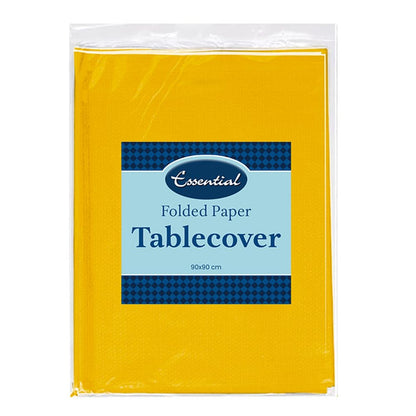 Venuscello Paper Table Cover Cloths, 90cm x 90cm Square, Disposable, Folded, for Birthday Party