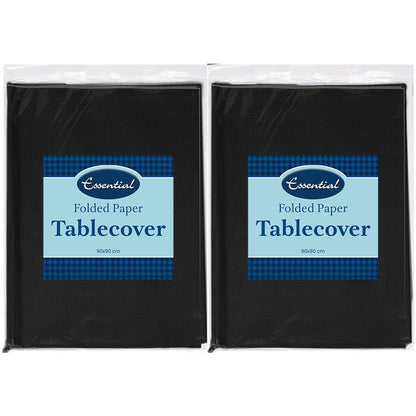 Venuscello Paper Table Cover Cloths, 90cm x 90cm Square, Disposable, Folded, for Birthday Party