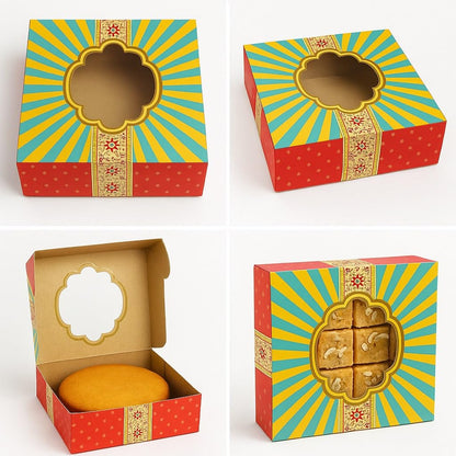 Venuscello Large Pink Square Cardboard Cake Boxes for Cakes Desserts Pies Storage Container Box