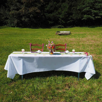 Venuscello Paper Table Cover Cloths, 90cm x 90cm Square, Disposable, Folded, for Birthday Party
