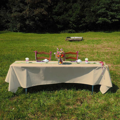 Venuscello Paper Table Cover Cloths, 90cm x 90cm Square, Disposable, Folded, for Birthday Party