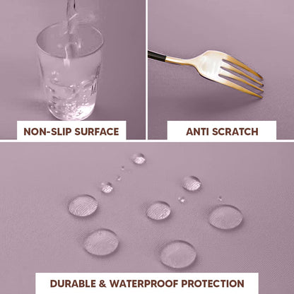 Venuscello Round Plastic Tablecloths Covers Reusable 84" (213cm) for Elegant & Durable Birthday & Events Table Decorations Home Use