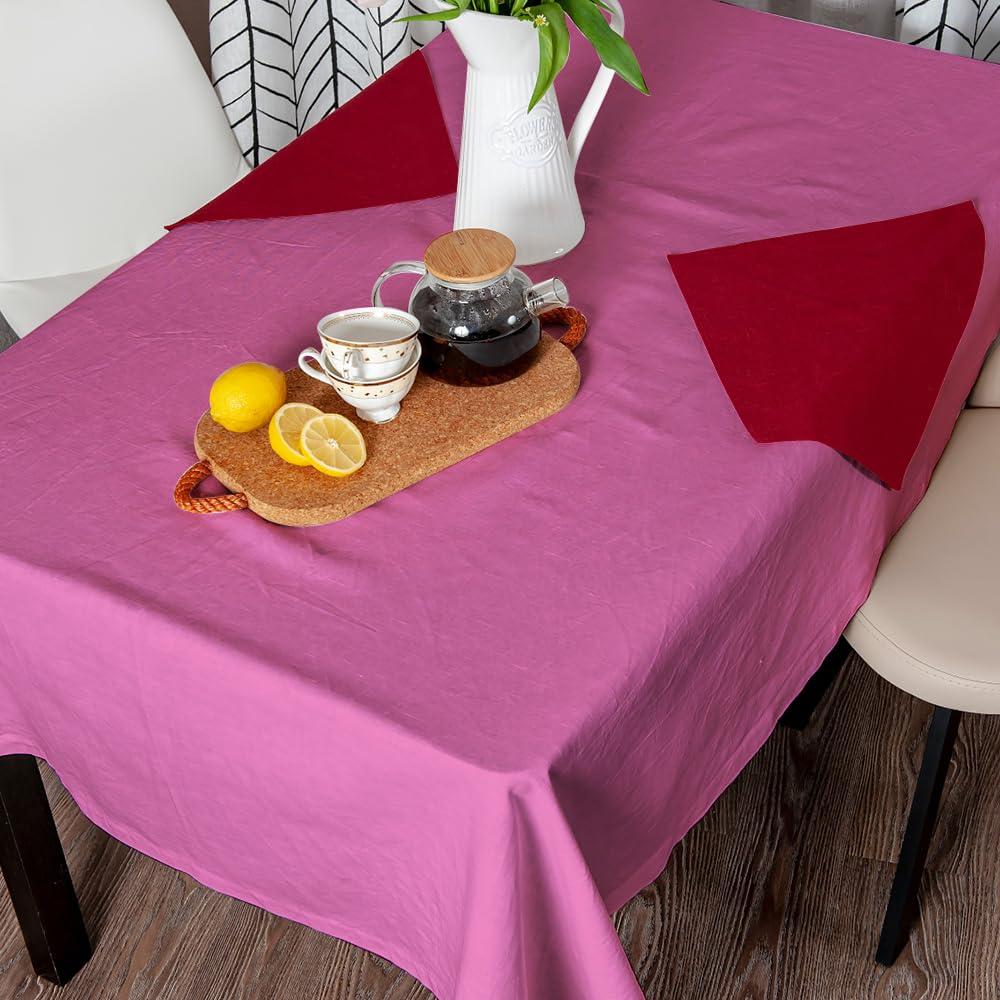 Venuscello Paper Table Cover Cloths, 90cm x 90cm Square, Disposable, Folded, for Birthday Party
