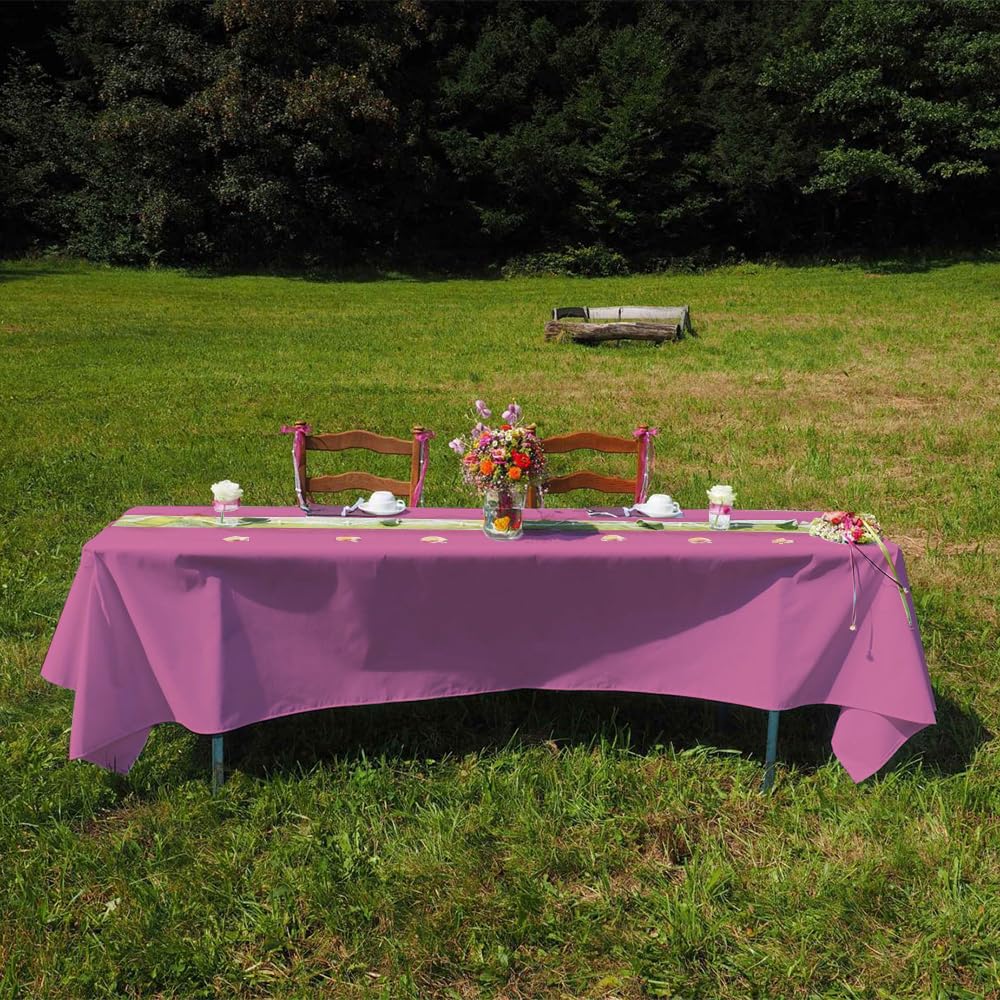 Venuscello Paper Table Cover Cloths, 90cm x 90cm Square, Disposable, Folded, for Birthday Party