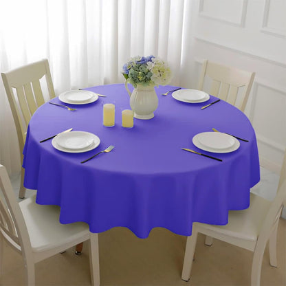 Venuscello Round Plastic Tablecloths Covers Reusable 84" (213cm) for Elegant & Durable Birthday & Events Table Decorations Home Use
