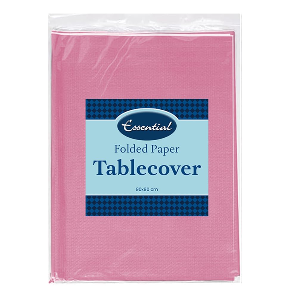 Venuscello Paper Table Cover Cloths, 90cm x 90cm Square, Disposable, Folded, for Birthday Party