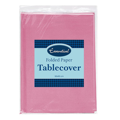 Venuscello Paper Table Cover Cloths, 90cm x 90cm Square, Disposable, Folded, for Birthday Party
