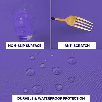 Venuscello Round Plastic Tablecloths Covers Reusable 84" (213cm) for Elegant & Durable Birthday & Events Table Decorations Home Use