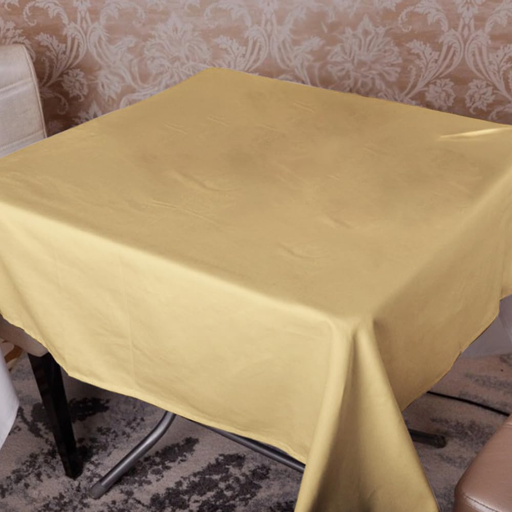 Venuscello Paper Table Cover Cloths, 90cm x 90cm Square, Disposable, Folded, for Birthday Party