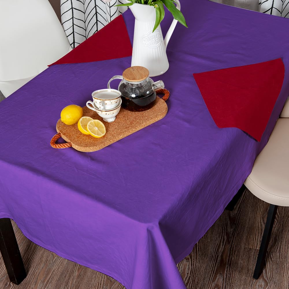 Venuscello Paper Table Cover Cloths, 90cm x 90cm Square, Disposable, Folded, for Birthday Party