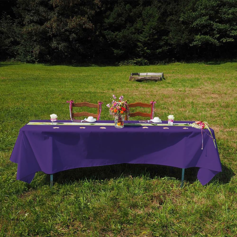 Venuscello Paper Table Cover Cloths, 90cm x 90cm Square, Disposable, Folded, for Birthday Party