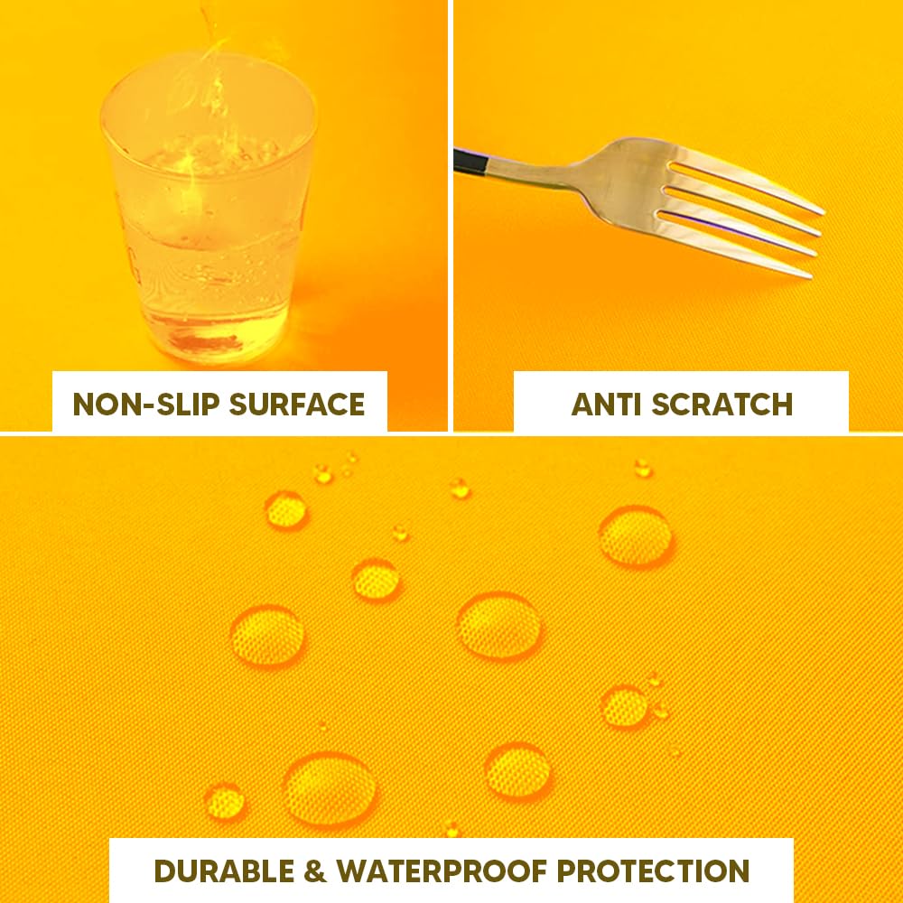 Venuscello Round Plastic Tablecloths Covers Reusable 84" (213cm) for Elegant & Durable Birthday & Events Table Decorations Home Use