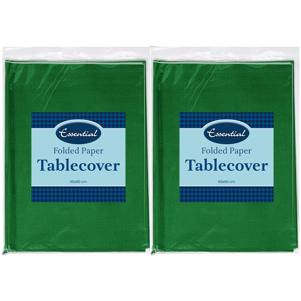 Venuscello Paper Table Cover Cloths, 90cm x 90cm Square, Disposable, Folded, for Birthday Party