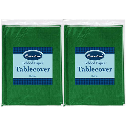 Venuscello Paper Table Cover Cloths, 90cm x 90cm Square, Disposable, Folded, for Birthday Party