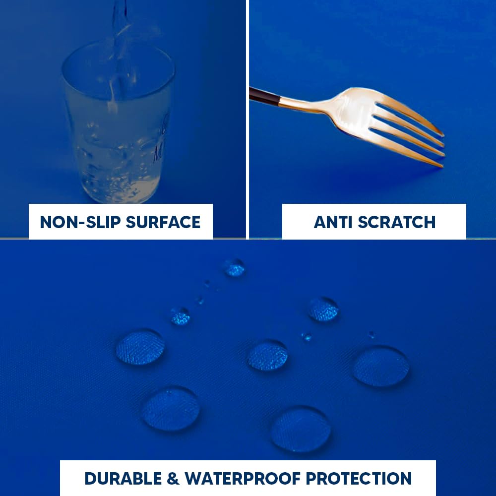 Venuscello Round Plastic Tablecloths Covers Reusable 84" (213cm) for Elegant & Durable Birthday & Events Table Decorations Home Use