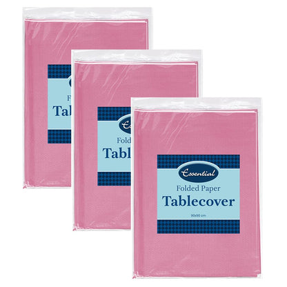 Venuscello Paper Table Cover Cloths, 90cm x 90cm Square, Disposable, Folded, for Birthday Party