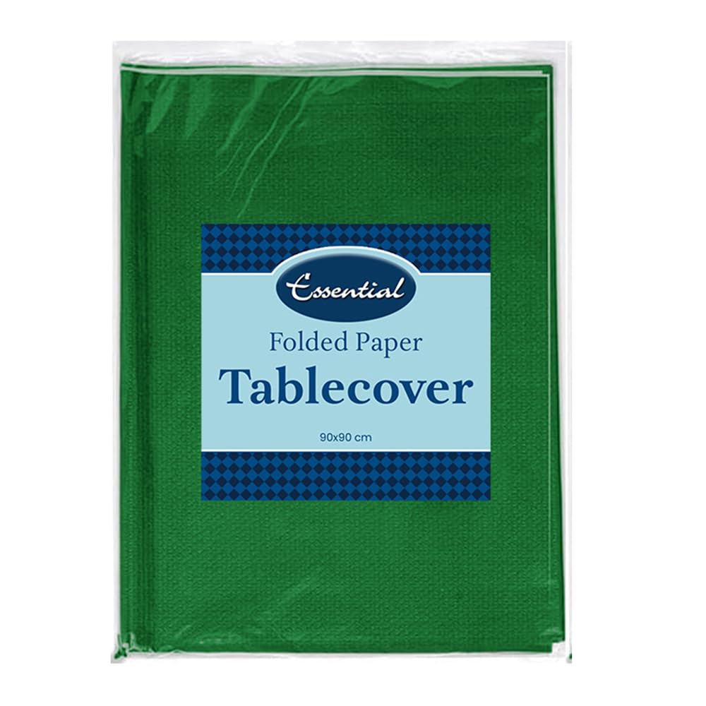Venuscello Paper Table Cover Cloths, 90cm x 90cm Square, Disposable, Folded, for Birthday Party