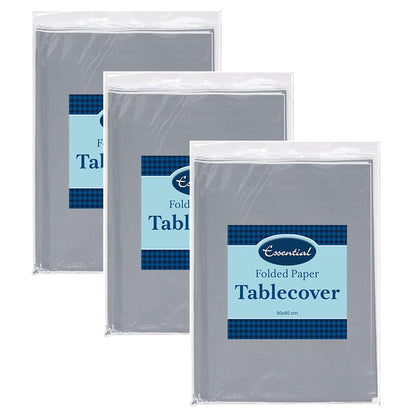 Venuscello Paper Table Cover Cloths, 90cm x 90cm Square, Disposable, Folded, for Birthday Party