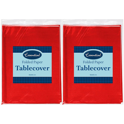 Venuscello Paper Table Cover Cloths, 90cm x 90cm Square, Disposable, Folded, for Birthday Party