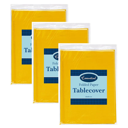 Venuscello Paper Table Cover Cloths, 90cm x 90cm Square, Disposable, Folded, for Birthday Party