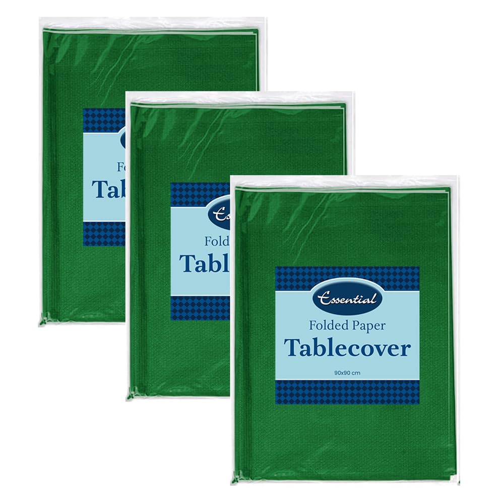 Venuscello Paper Table Cover Cloths, 90cm x 90cm Square, Disposable, Folded, for Birthday Party