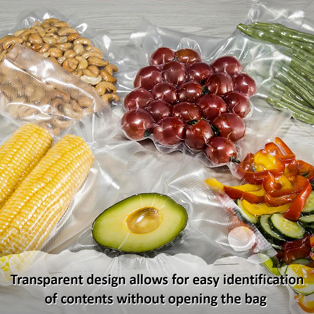 Venuscello Clear Vacuum Sealer Bags, 70mu, Food Saver Storage Pouches for Industrial & Commercial Use only