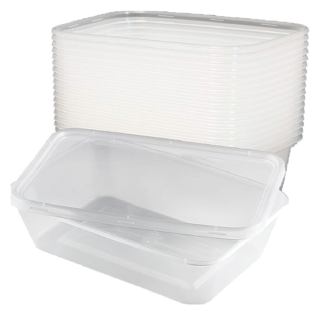 Plastic Food Storage Container with Lid Reusable Clear Meal Prep Container