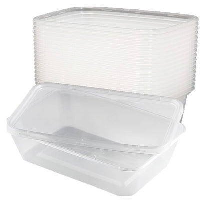 Plastic Food Storage Container with Lid Reusable Clear Meal Prep Container
