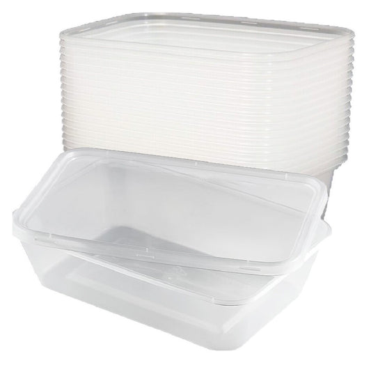 Plastic Food Storage Container with Lid Reusable Clear Meal Prep Container