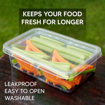 Plastic Food Storage Container with Lid Reusable Clear Meal Prep Container