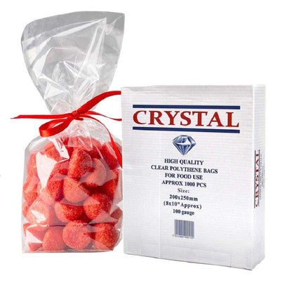 Crystal Clear Polythene Food Storage Freezing Bags 100Gauge - All Sizes