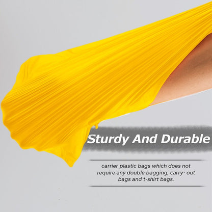 Vest Carrier Bags Reusable Supermarket Plastic Carry Bags 11" x 17" x 21"