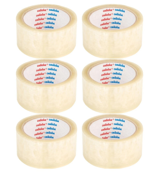 Cellofix Clear Low Noise Carton Sealing Parcel Packaging Tape 48mm x 66m