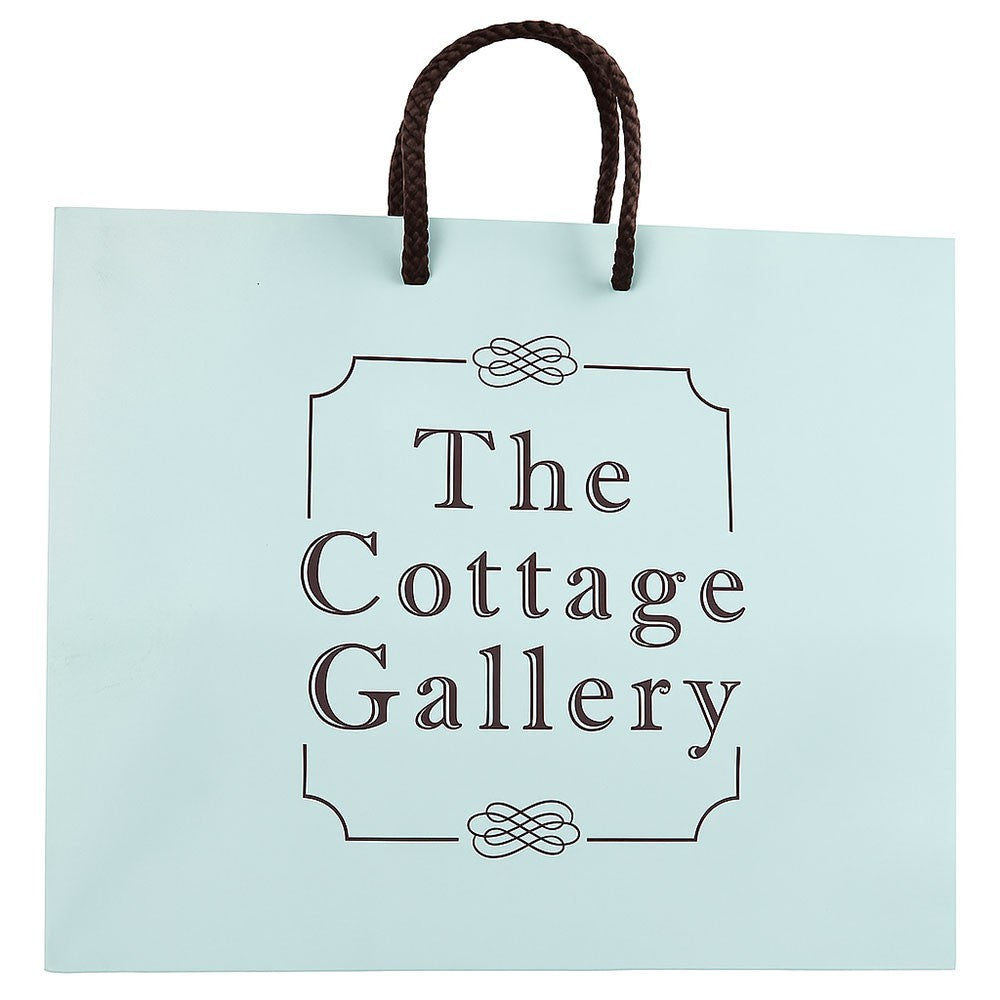 100 x Rope Handle Paper Carrier Bags The Cottage Gallery 36cm x 30cm x 15cm