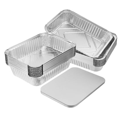 Aluminium Foil Food Container with Lid for Keep Food Fresh and Hot Long Time