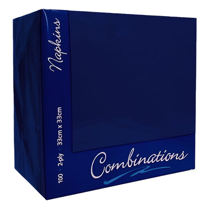 Venuscello Blue Serviettes/Napkins 40cm x 40cm Paper 3ply