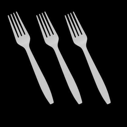 Venuscello Tithe White Heavy Duty Plastic Cutlery Set Washable Reusable Ideal for Party | Kid's Parties | Buffets | Picnics | BBQ's | Weddings | Camping