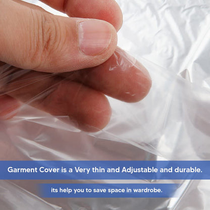 Venuscello® Garment Cloths Cover Bags on Roll 32" Clear Polythene for Carrying pressed Shirt, blazers, suits and dresses -100 Gauge
