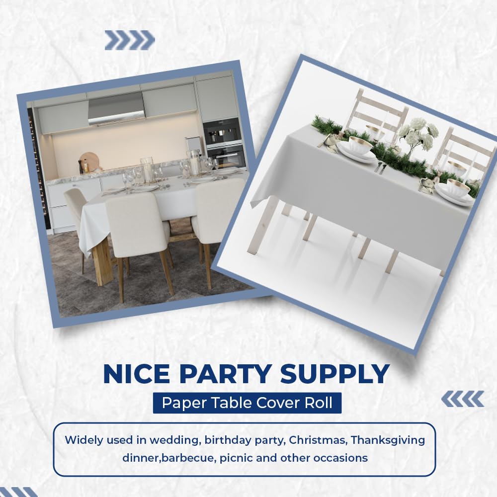 Venuscello® Biodegradable Disposable Paper White Plates – Party and Wedding Plates for Hot and Cold Foods Microwave