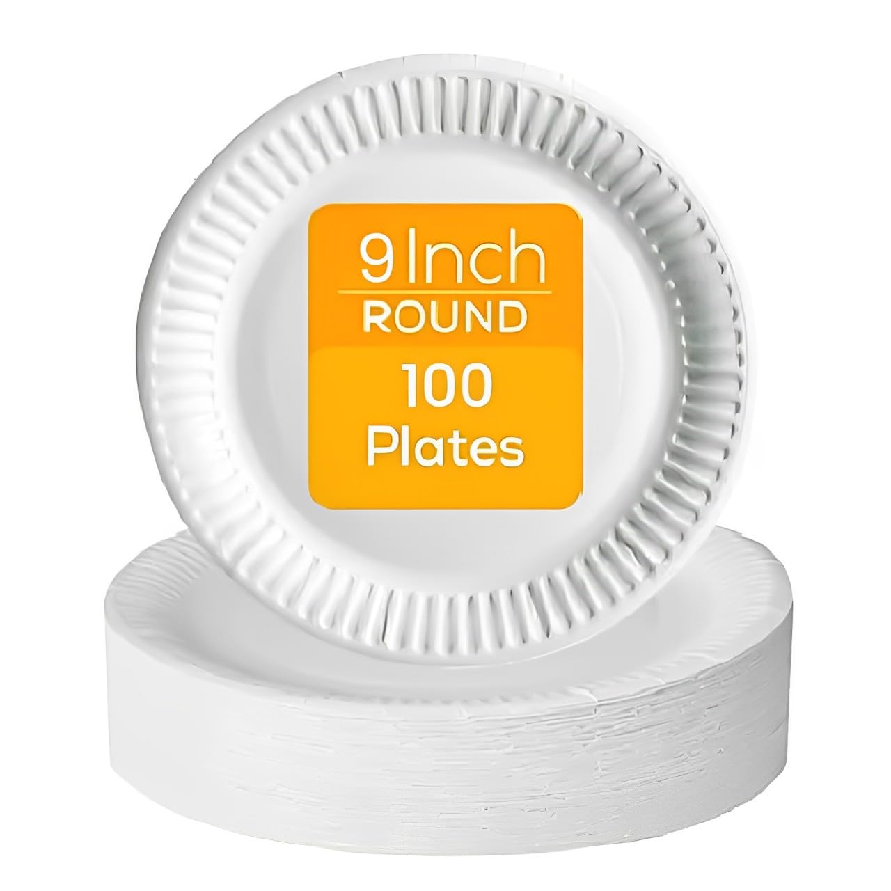 Venuscello® Biodegradable Disposable Paper White Plates – Party and Wedding Plates for Hot and Cold Foods Microwave