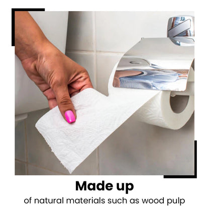 Jumbo Toilet Tissue Paper Roll Absorbent Unscented 95mm x 120m 2ply