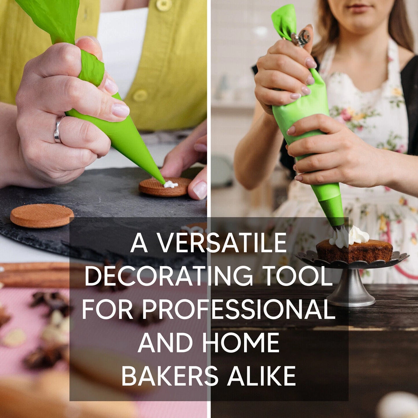 Disposable Icing Piping Bags Green Sticky Savoy Cake Decorating Bags 21" Large