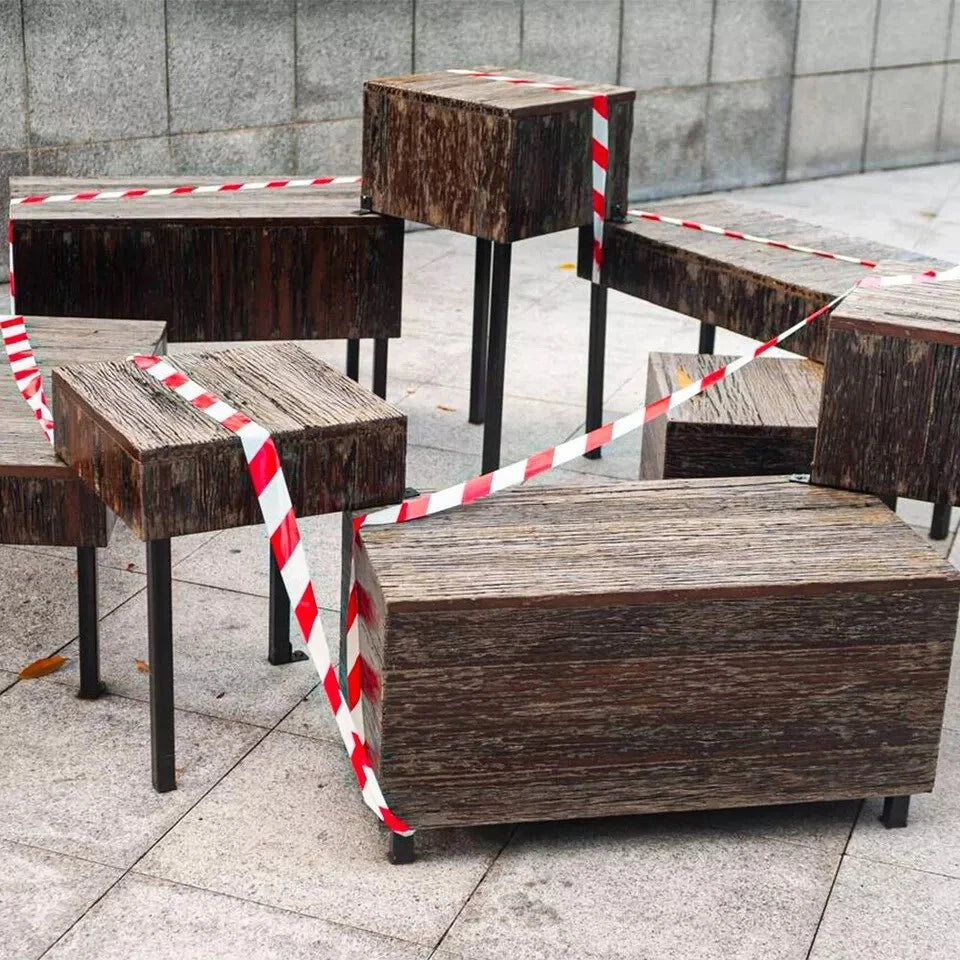 1 x Floor Marking Tape Hazard Warning Red & White Caution Tape 48mm x 33m