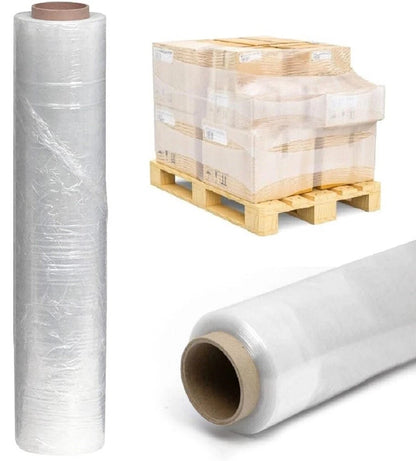 6 x Pallet Stretch Shrink Wrap Clear Wrapping Film Non Extended 500mm x 250m 20m