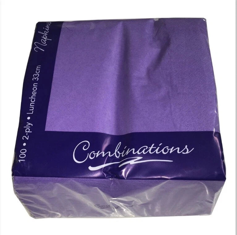 Combination Paper Napkins Colored Serviettes Tissue Paper 33cm x 33cm 2ply